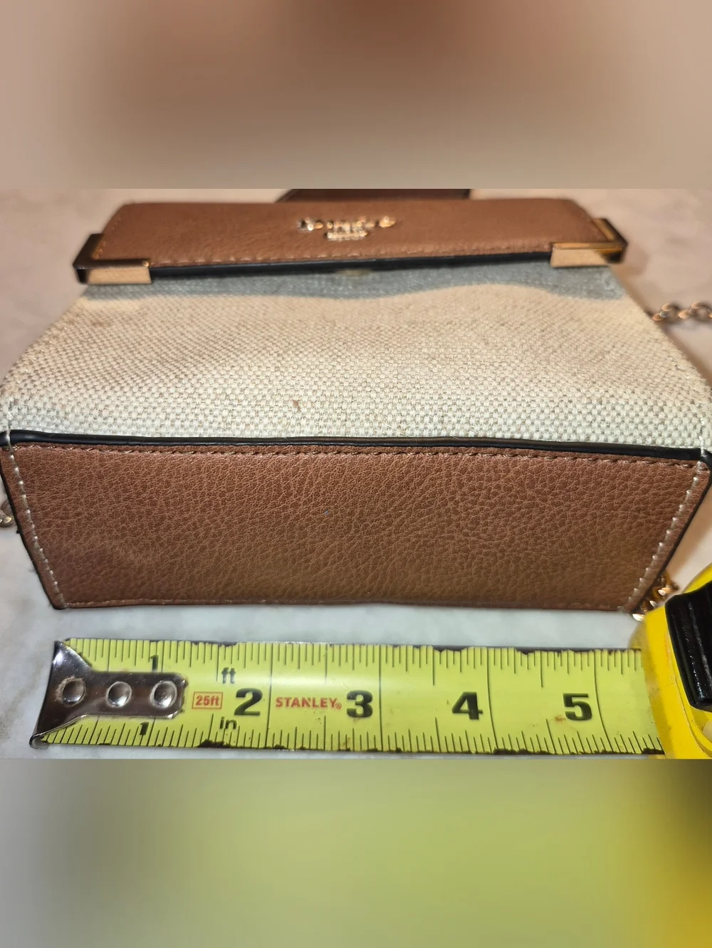 Dune London Classic style with a modern twist, Tan & Brown W/ Gold Accents - Picture 5 of 6